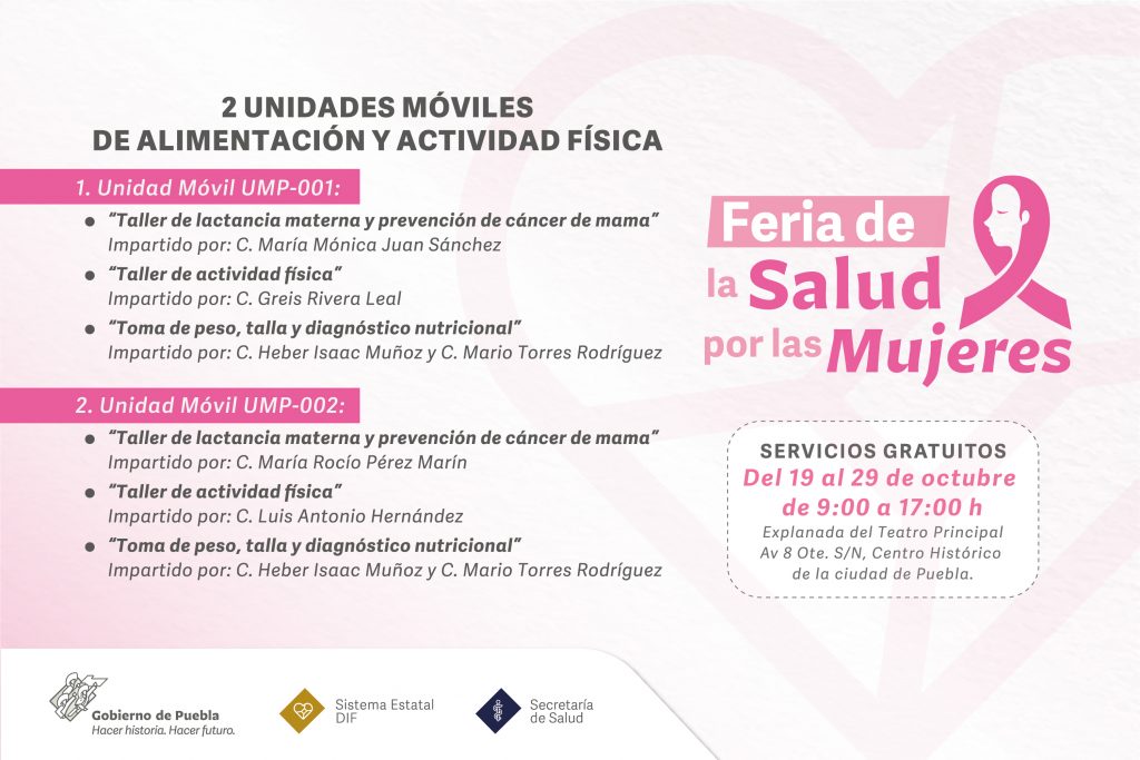 Este martes, SEDIF y Salud realizarán la “Feria de la Salud por las Mujeres”