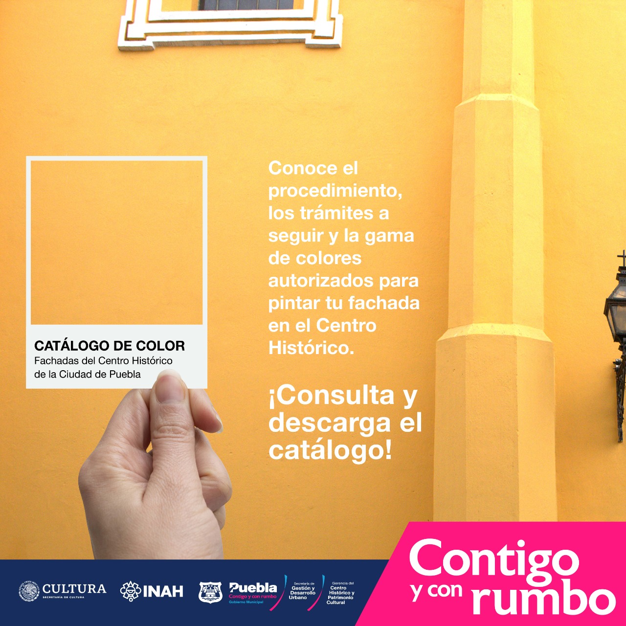 Centro Histórico de Puebla estrena catálogo de color especializado para fachadas